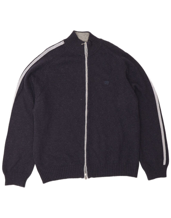 Мужской кардиган Генри Коттонс 3XL темно-синий шерстяной свитер