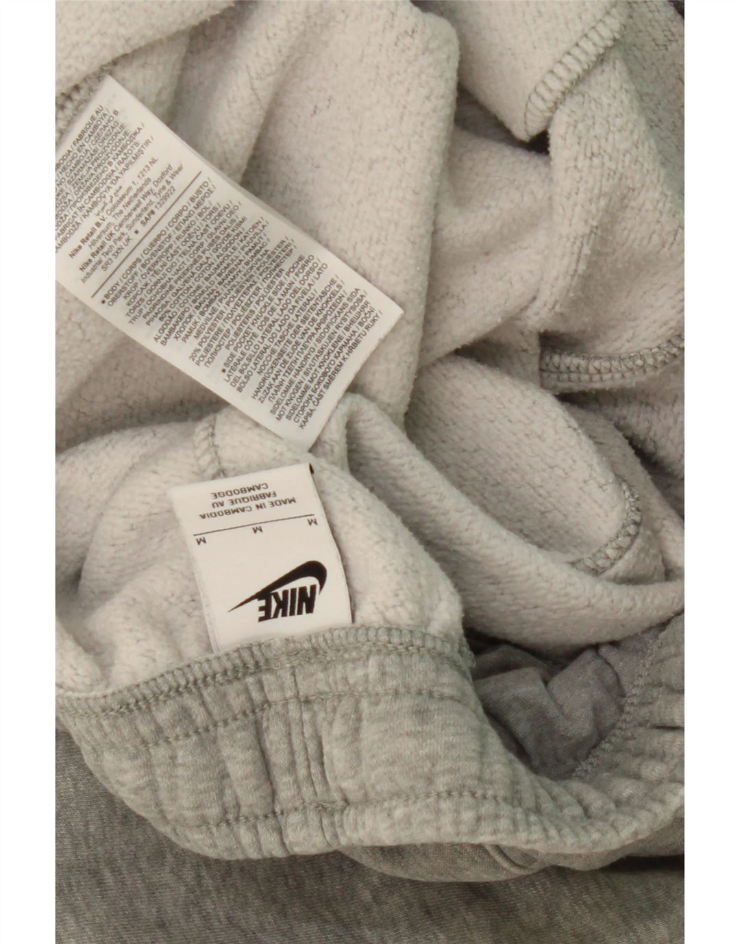 Мужские спортивные брюки NIKE, джоггеры, хлопковые, среднего серого цвета