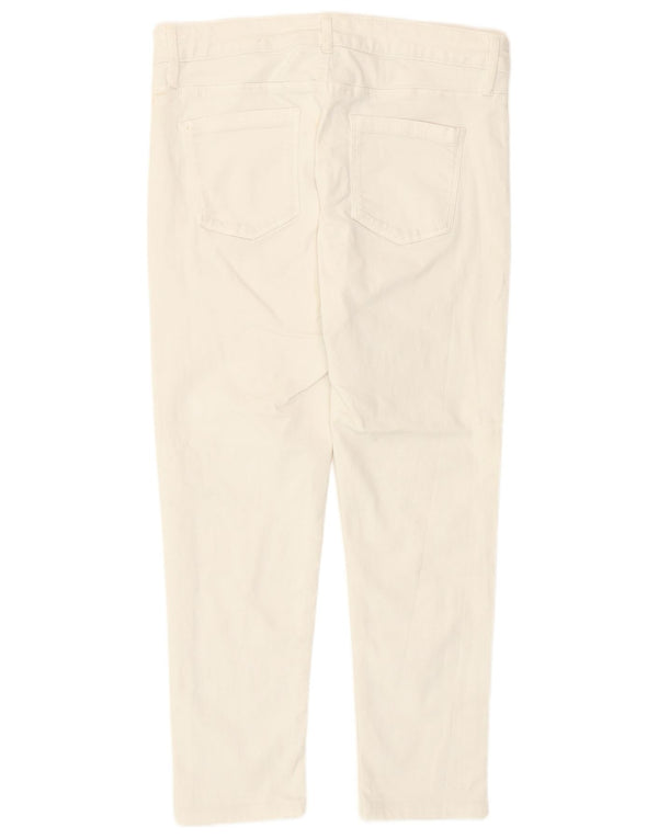 Женские укороченные джинсы скинни Oasis Jade UK 14, средние W32 L25, белый хлопок
