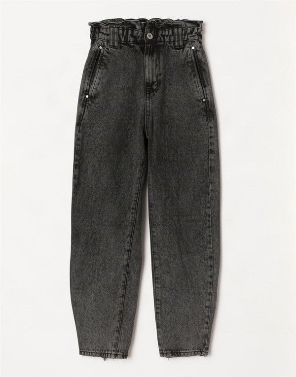 Женские свободные джинсы с высокой талией Zara EU 34 2XS W24 L24 Серые