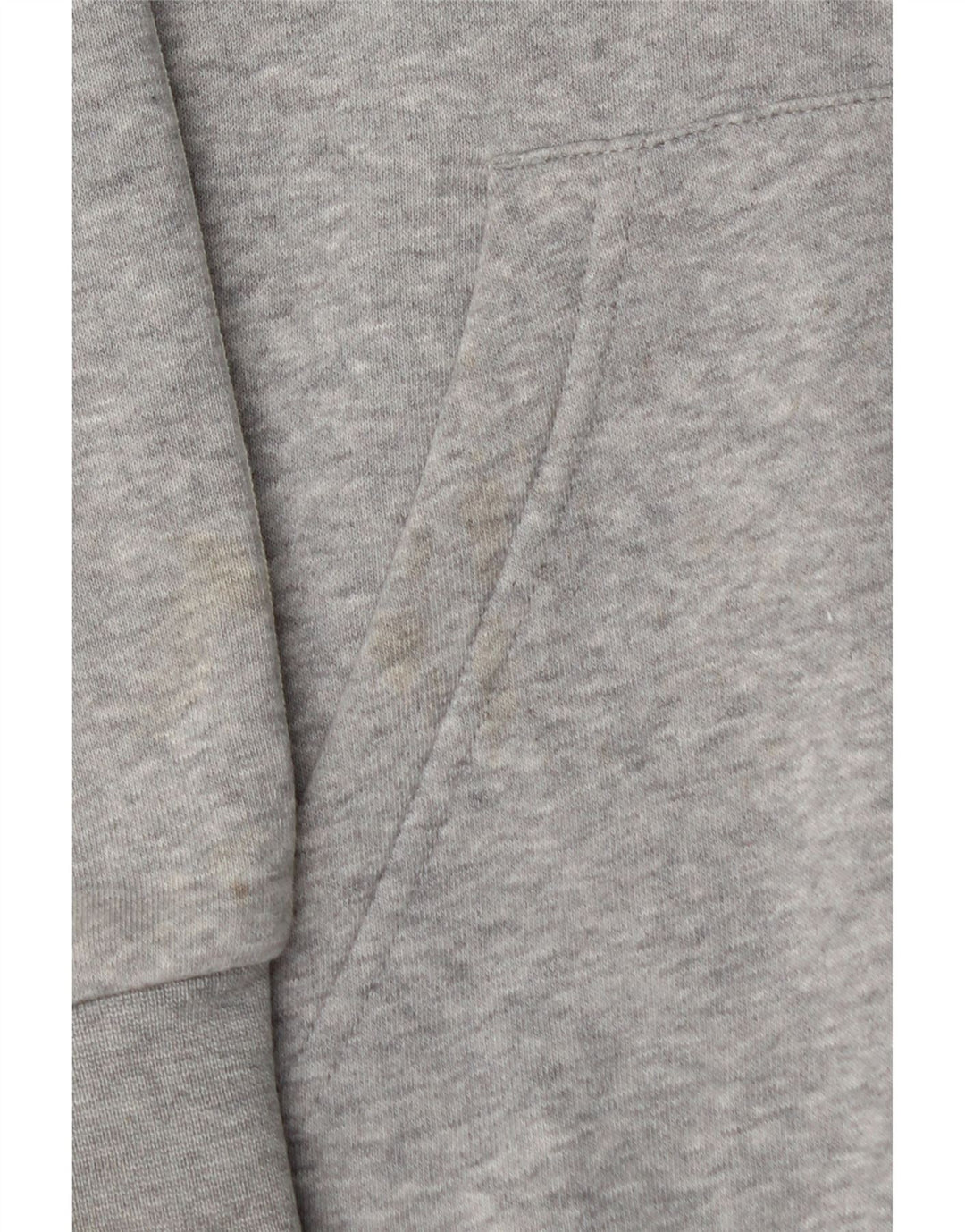 ADIDAS Mens Zip Hoodie Sweater Small Grey Cotton