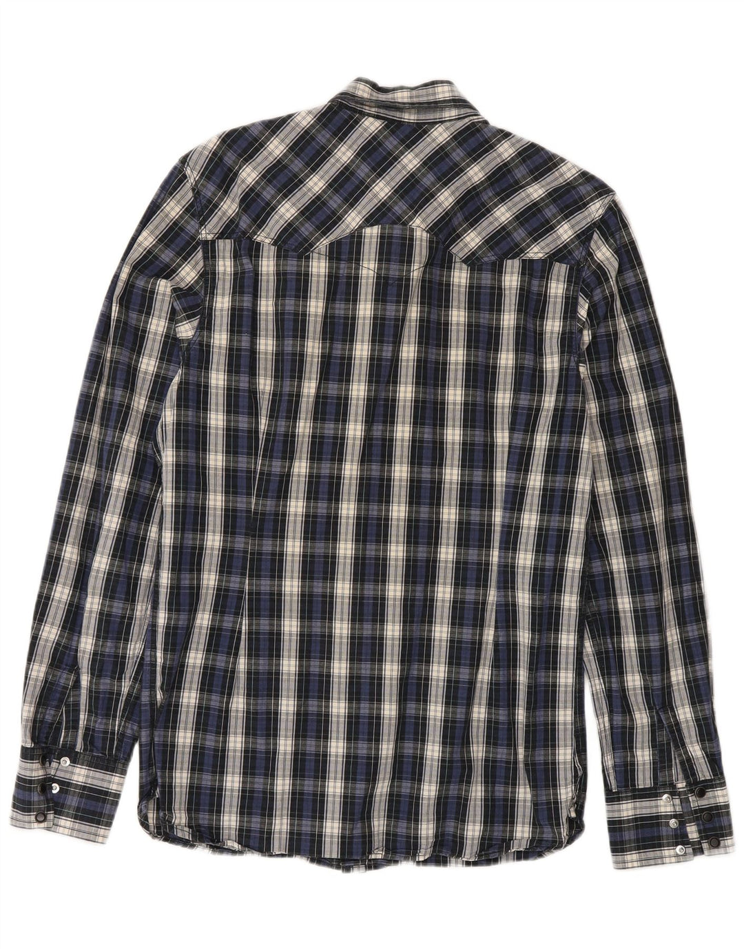 Мужская рубашка Levi's среднего размера, темно-синяя клетка, хлопок