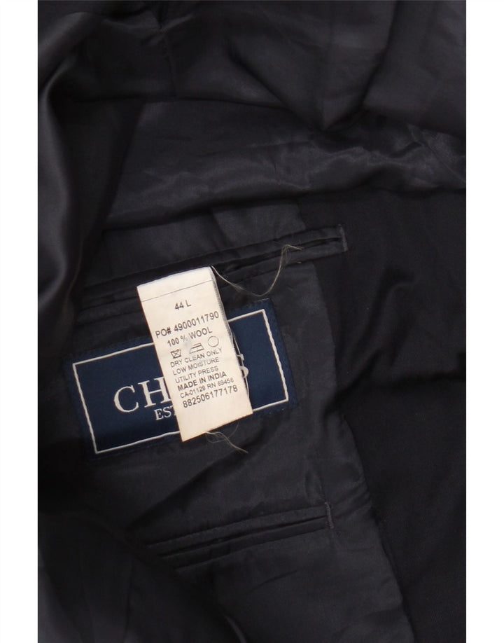 Мужской пиджак Chaps с 2 пуговицами, Великобритания 44, 2XL, темно-синий, шерстяной