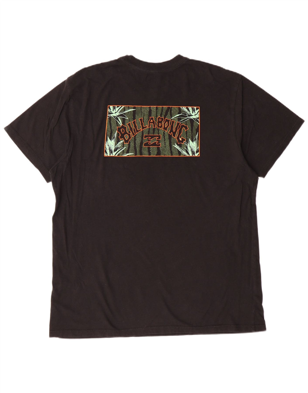 Billabong Мужская футболка с рисунком, большой черный хлопок