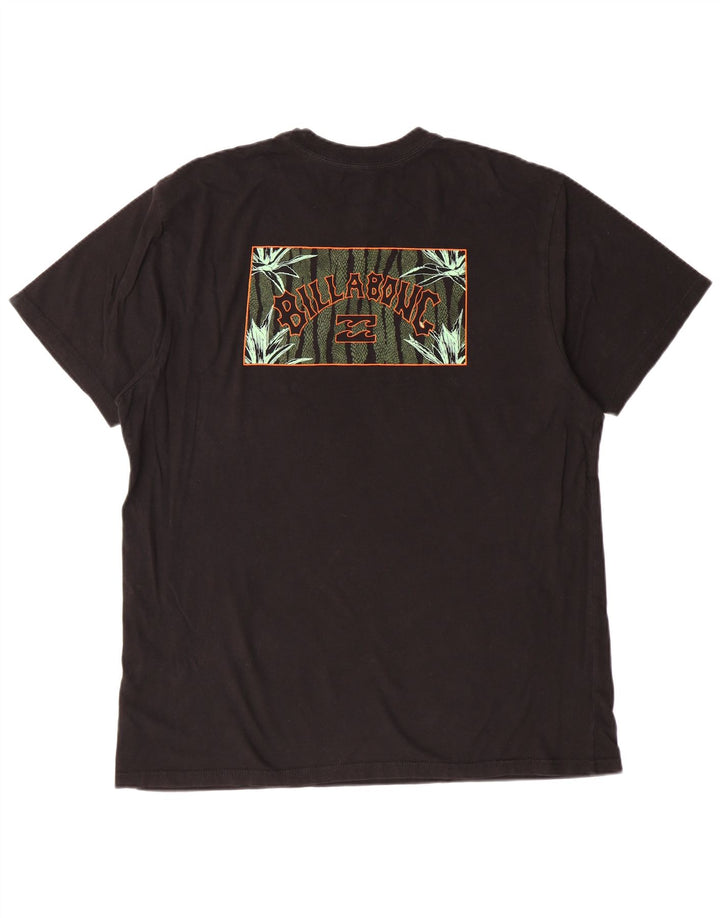 Billabong Мужская футболка с рисунком, большой черный хлопок