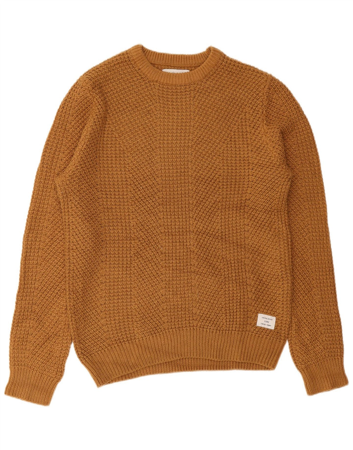 Мужской свитер с круглым вырезом Jack & Jones, большой коричневый