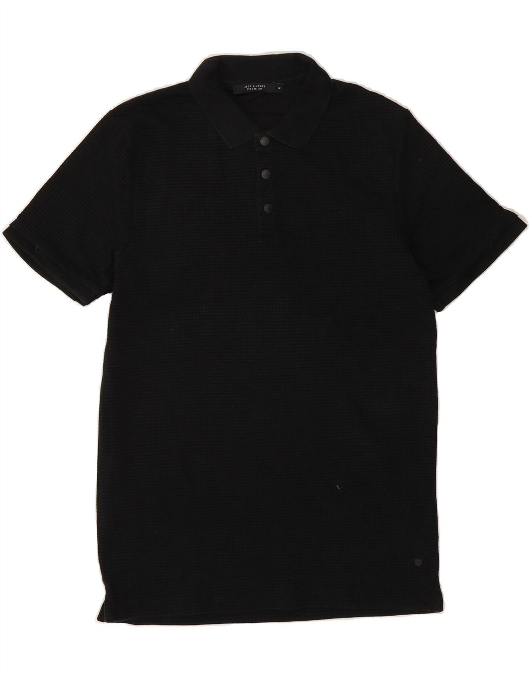 JACK & JONES Mens Polo Shirt Medium Black Cotton Vintage Jack & Jones and Second-Hand Jack & Jones from Messina Hembry 