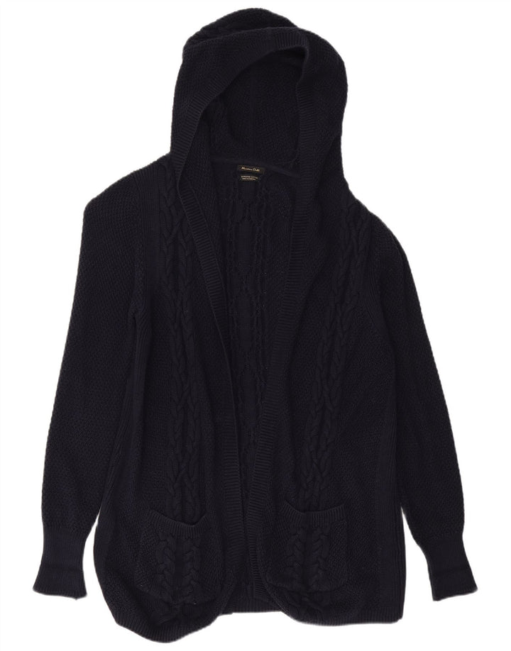 Женский удлиненный кардиган MASSIMO DUTTI UK 10, маленький темно-синий