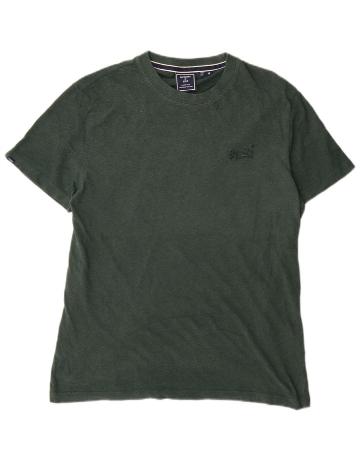 Мужская футболка Superdry Top из хлопка среднего зеленого цвета