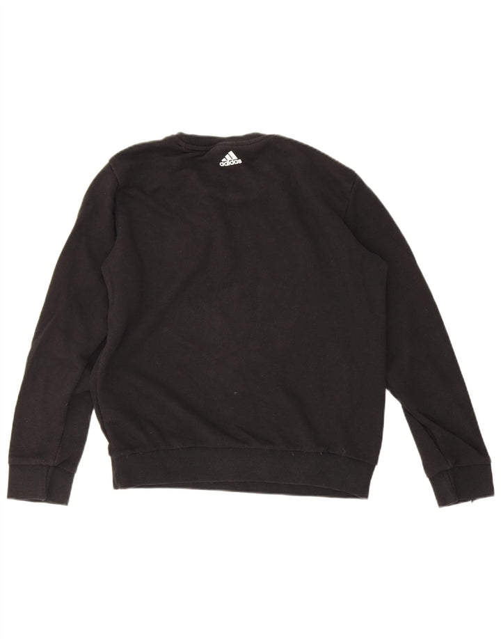 Женский свитер большого размера с рисунком Adidas UK 8/10, маленький черный