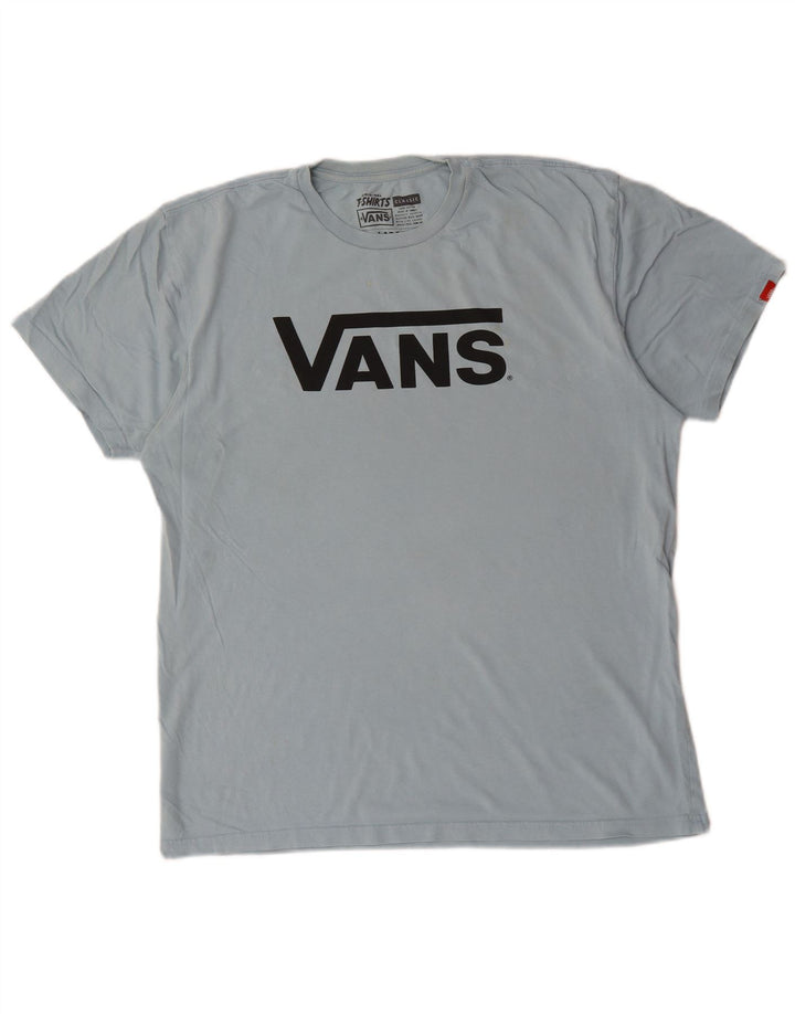 Мужская футболка с рисунком Vans, большой синий хлопок