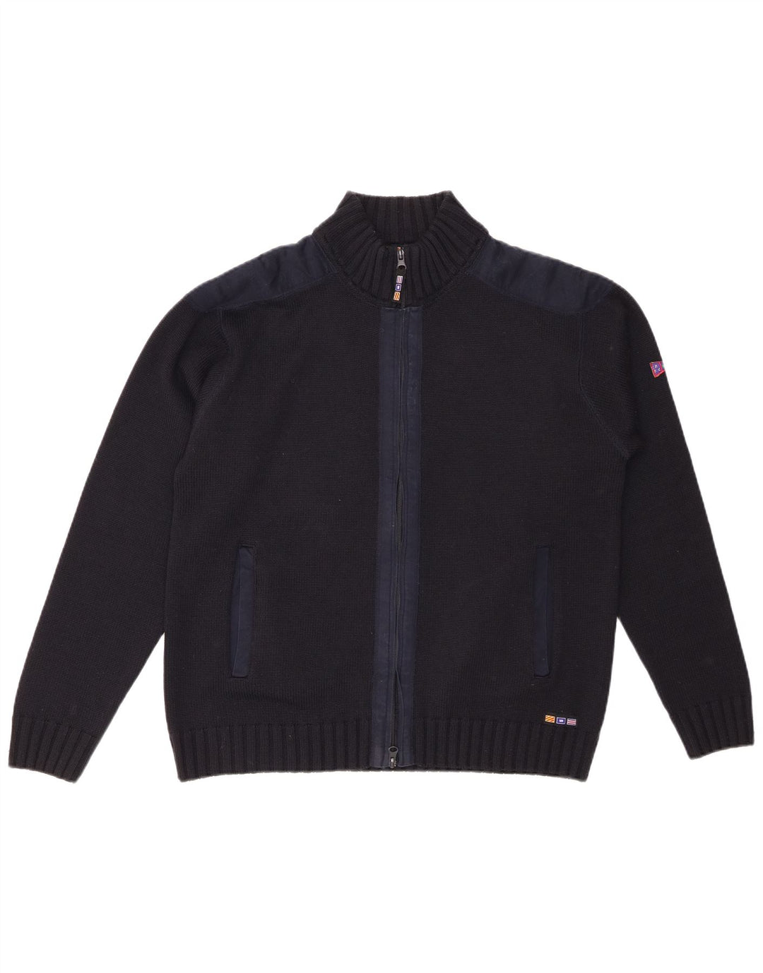 PORTOFINO Женский кардиган-свитер UK 16, большой, черный, шерсть