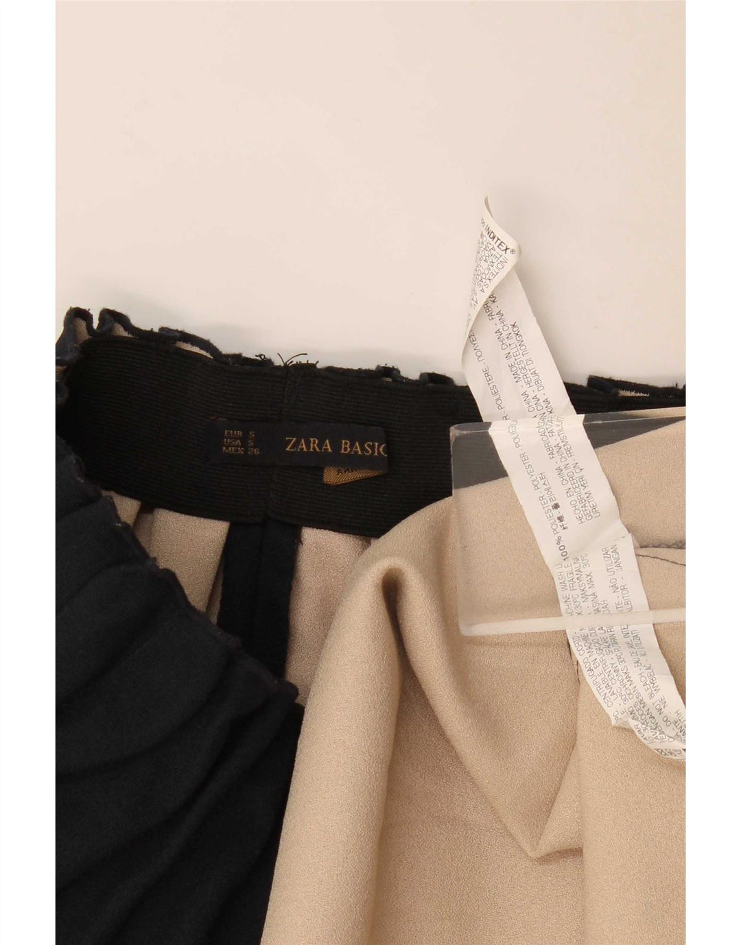 Zara Женская плиссированная юбка маленького размера W26 Темно-синяя полиэстер
