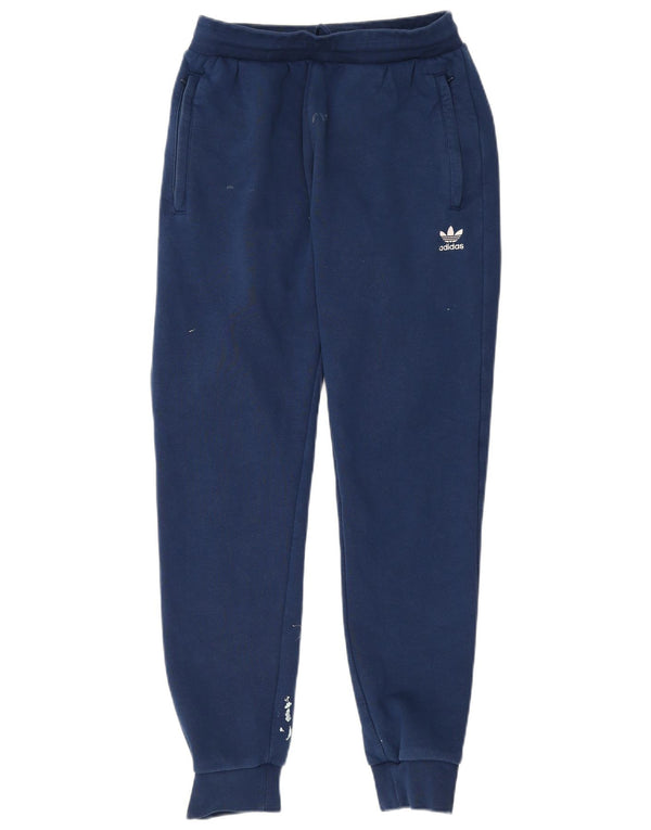 Мужские спортивные брюки Adidas Joggers среднего размера, темно-синие, хлопок