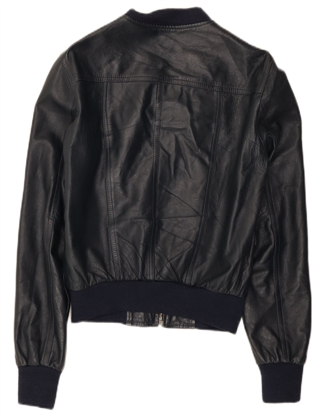 Женская кожаная куртка Imperial UK 12, кожа темно-синего цвета среднего размера