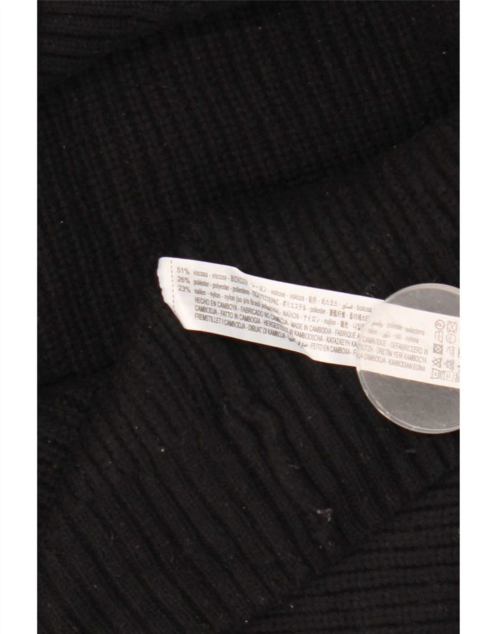 Женский джемпер с открытыми плечами Zara UK 14, средний черный
