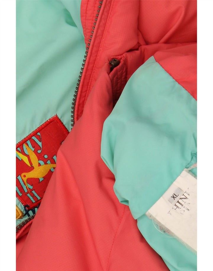 THINK PINK Womens Oversized Hooded Padded Jacket UK 18 XL Orange Vintage Think Pink and Second-Hand Think Pink from Messina Hembry 