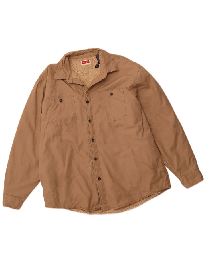 Мужская куртка WRANGLER из шерпы UK 42 XL, коричневый хлопок