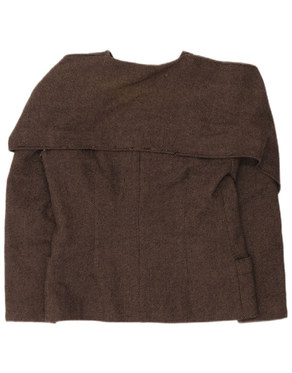 Luisa Spagnoli Womens 2 Button Blazer Jacket IT 44 Medium Brown Pinstripe