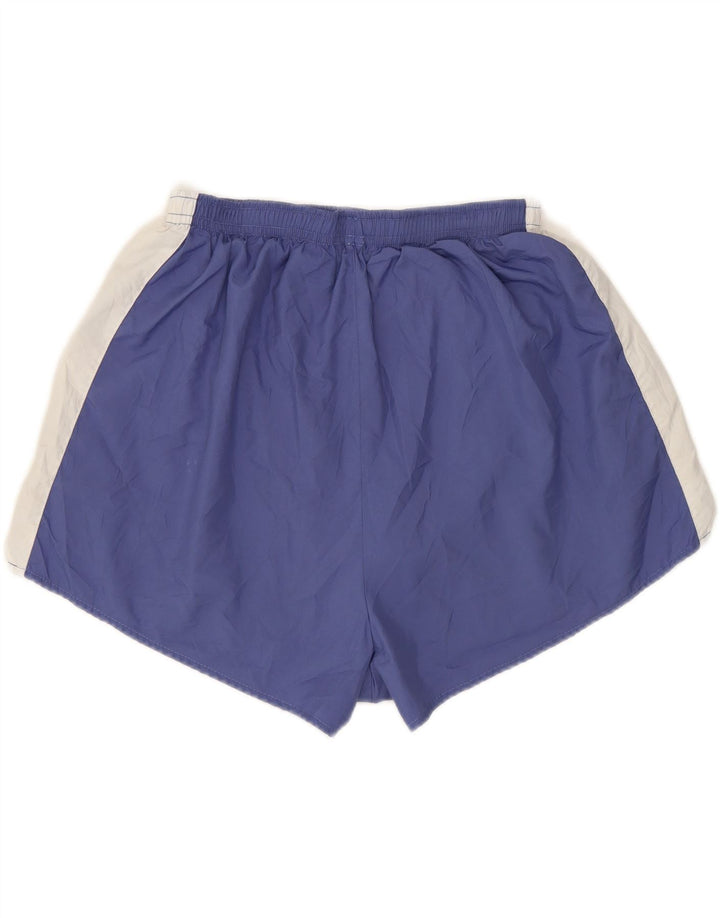 Женские спортивные шорты NIKE Dri Fit, США, 8/10, средний синий, полиэстер с цветными блоками