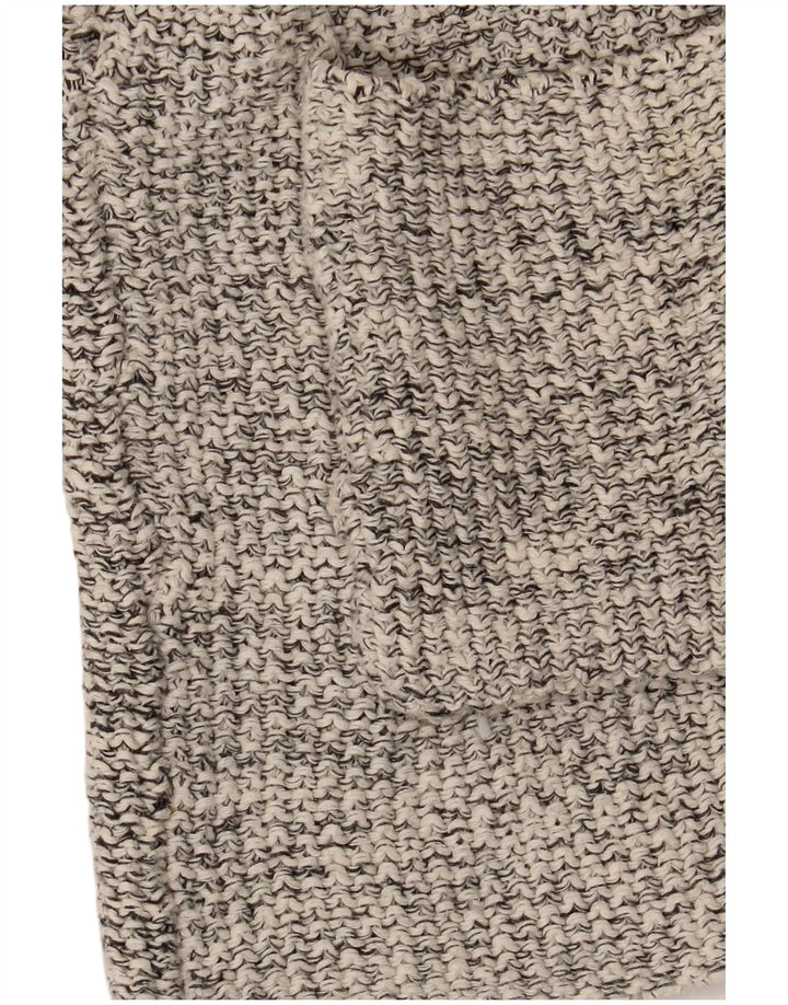 Женский открытый кардиган Zara UK 14, средний серый в крапинку