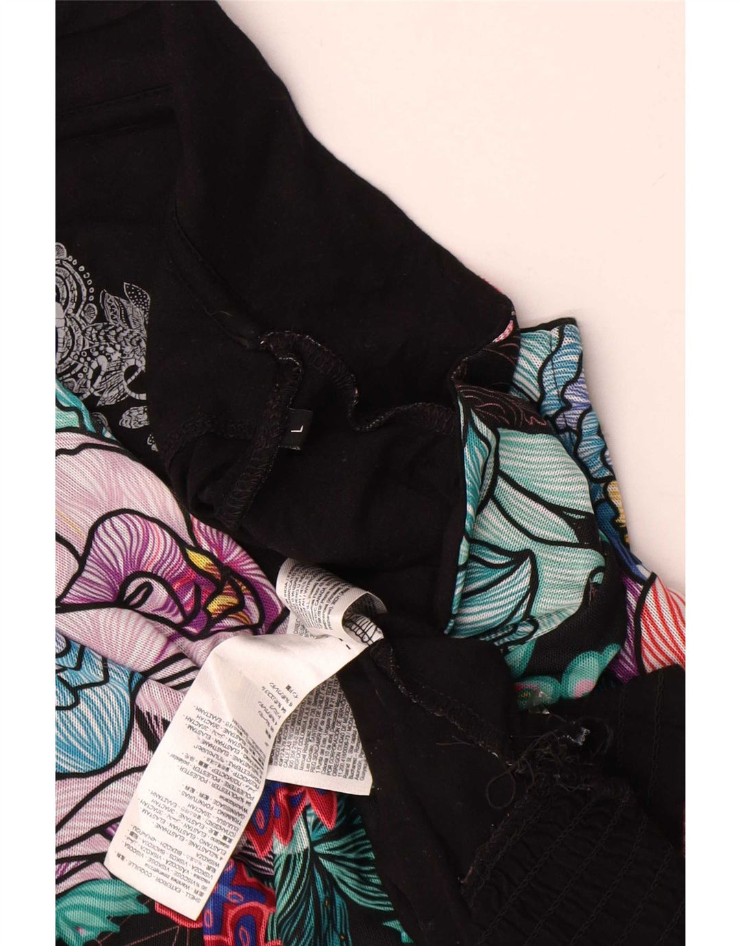 Женская блузка Desigual Top UK 16, большая разноцветная вискоза с цветочным принтом