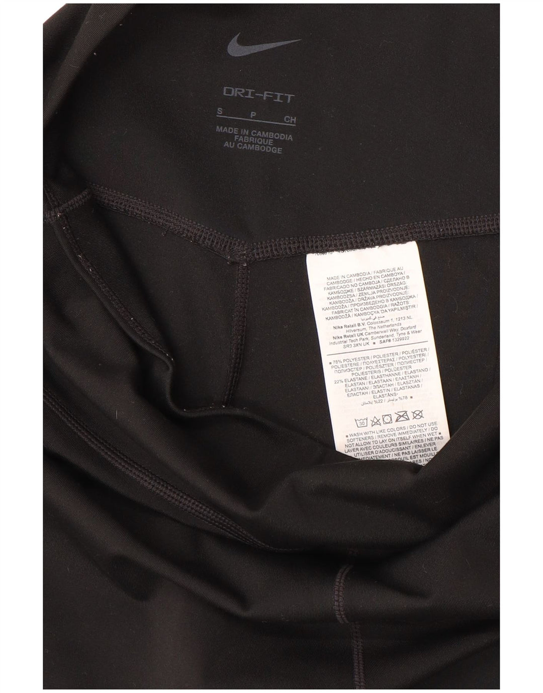 Женские леггинсы-капри NIKE Dri Fit, Великобритания, 10 шт., черные, полиэстер