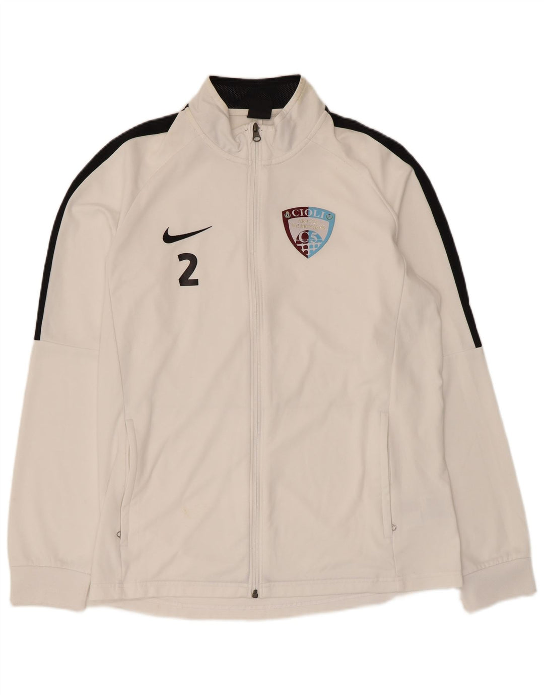 Мужская спортивная куртка с графическим рисунком Nike Dri Fit, большая белая с цветными блоками
