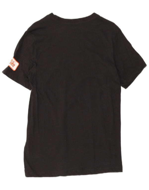 Мужская футболка Nike Dri Fit с графическим рисунком, маленький черный хлопковый топ