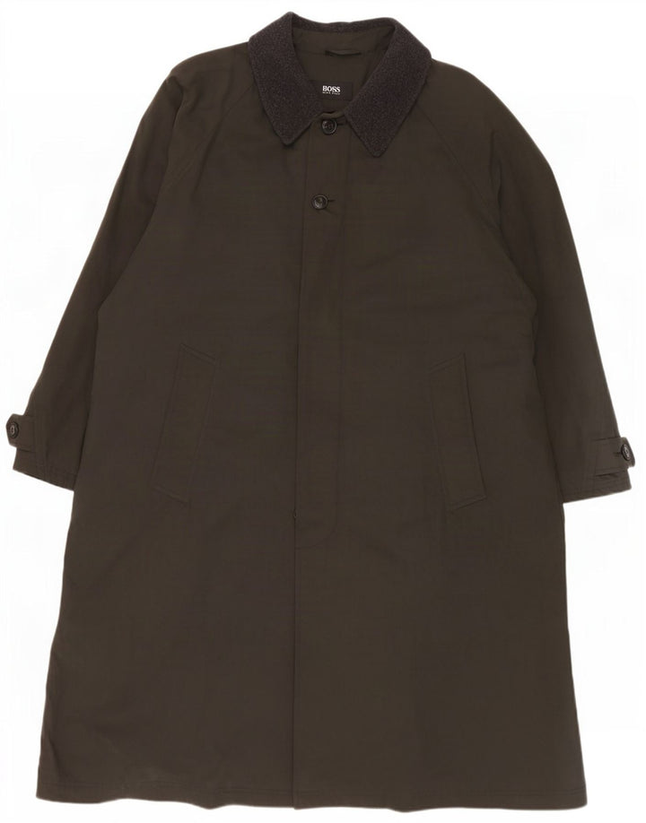 Hugo Boss Мужское пальто EU 54 2XL Хаки Хлопок