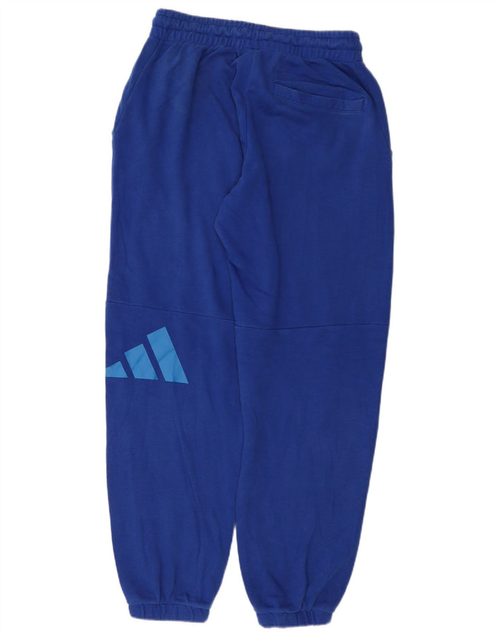 Мужские спортивные брюки Adidas с графическим принтом, джоггеры, средний синий хлопок, хлопок