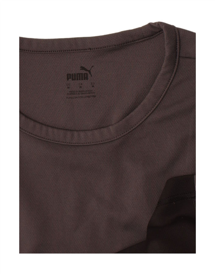 Мужская футболка Puma Top среднего серого цвета с цветными блоками