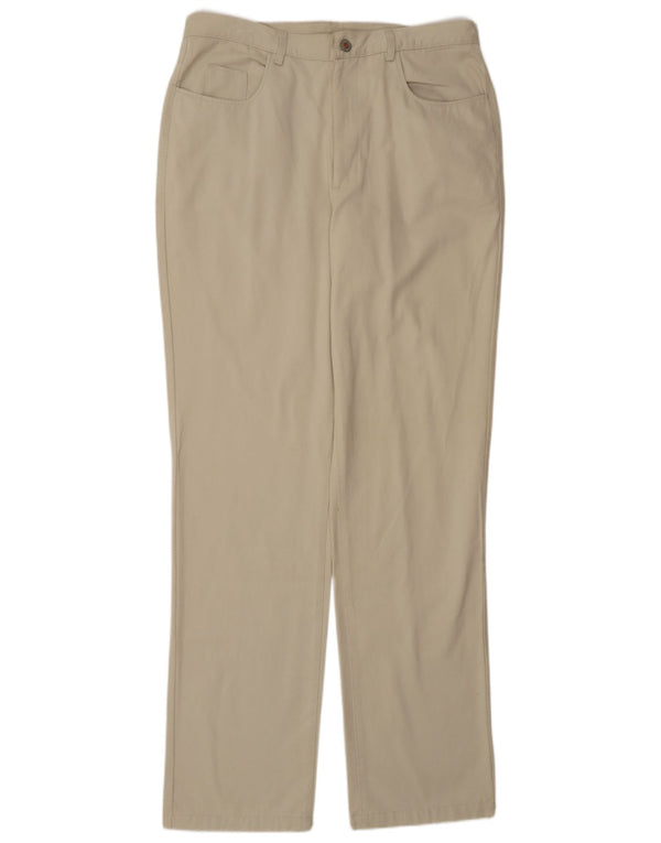 Мужские прямые повседневные брюки Fila W34 L35 бежевого цвета, хлопок