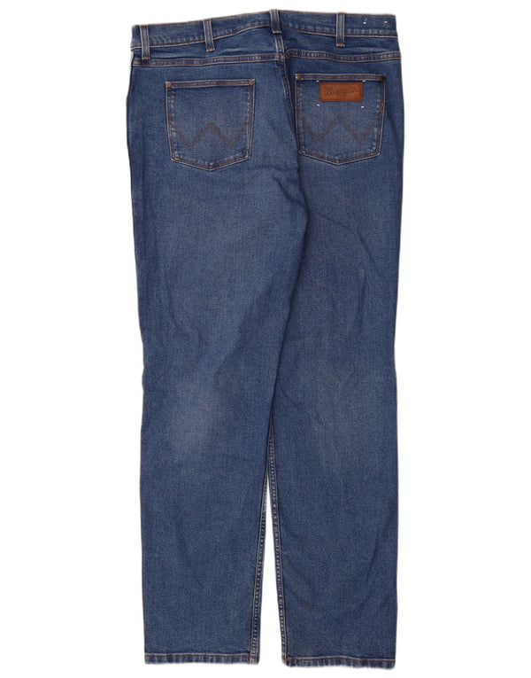 Мужские прямые джинсы Wrangler Greensboro W35 L34 синие, хлопок