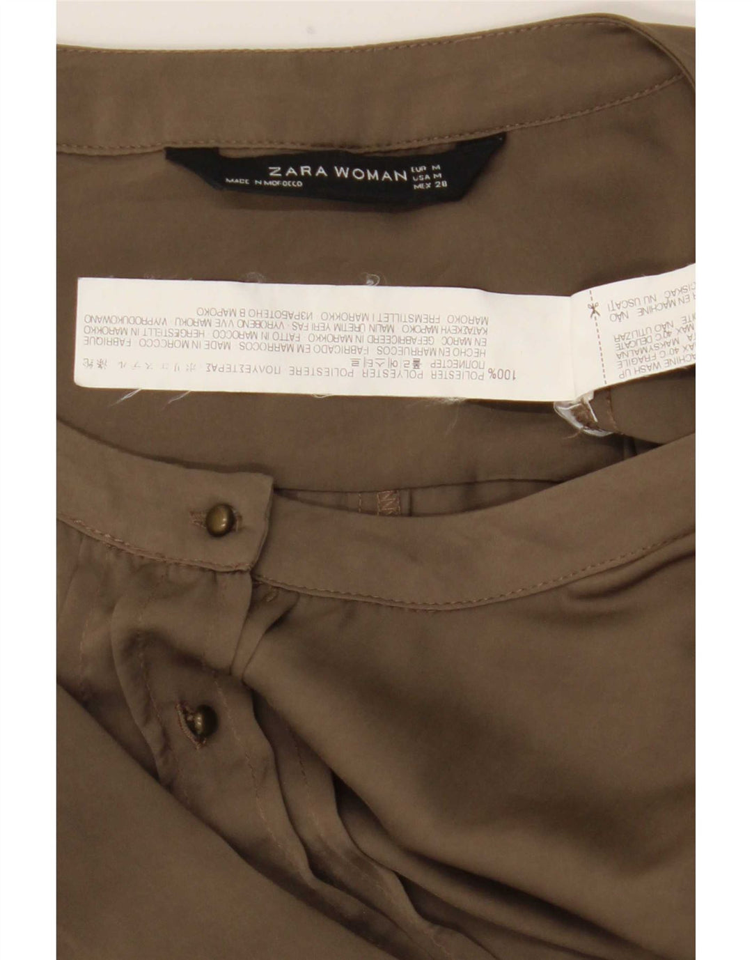 Женский комбинезон Zara UK 14, средний цвет хаки, полиэстер