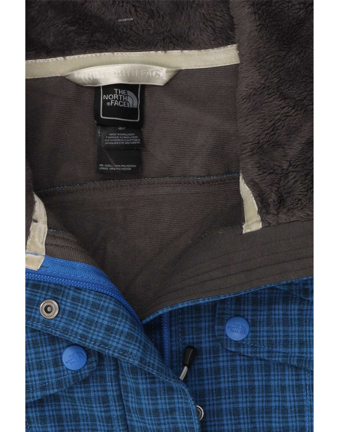 Женская ветровка The North Face UK 10, маленькая синяя клетка из полиэстера