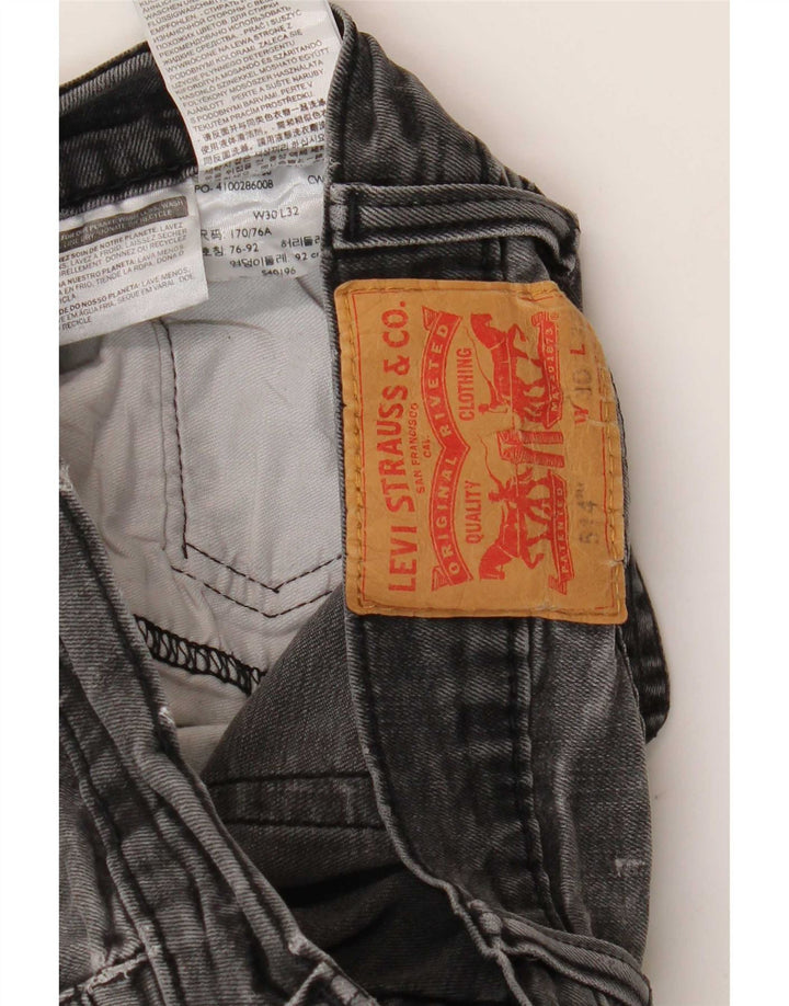 Мужские прямые джинсы Levi's 514 W30 L32 серые, хлопок