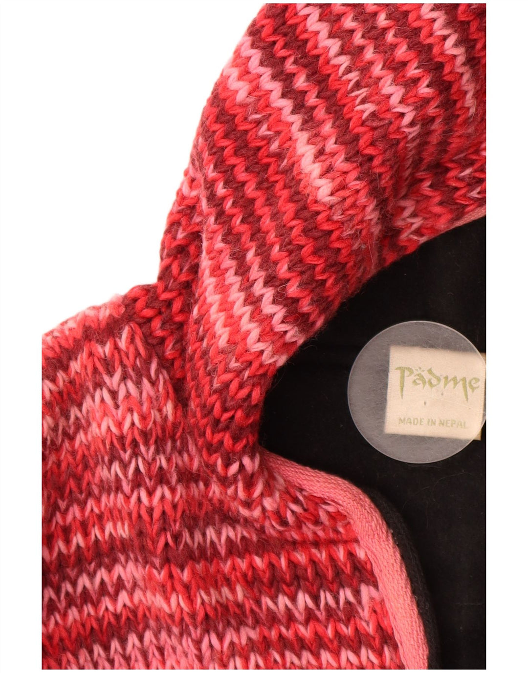 ВИНТАЖНЫЙ женский кардиган с капюшоном, Великобритания 16, большой красный, шерстяной в крапинку