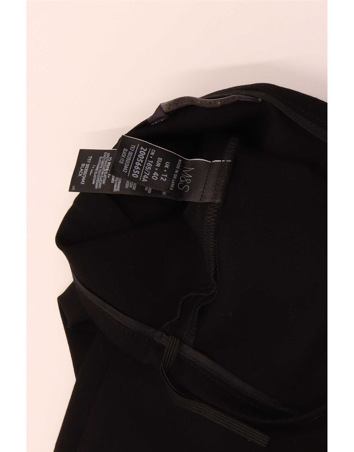 Женская юбка-карандаш Marks & Spencer UK 12 Medium W30 Черная вискоза