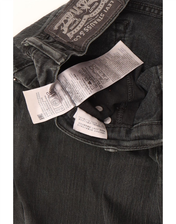 Мужские потертые прямые джинсы Levi's W33 L32, черный хлопок