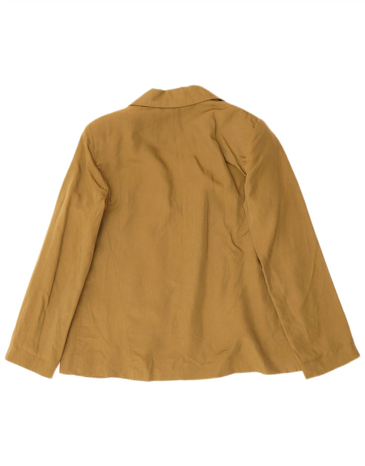 TOPSHOP Женский открытый пиджак оверсайз, UK 10, маленький, хаки, лиоцелл