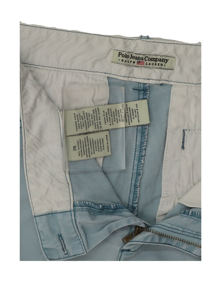 POLO RALPH LAUREN Womens Chino Shorts W29 Medium Blue Cotton Vintage Polo Ralph Lauren and Second-Hand Polo Ralph Lauren from Messina Hembry 