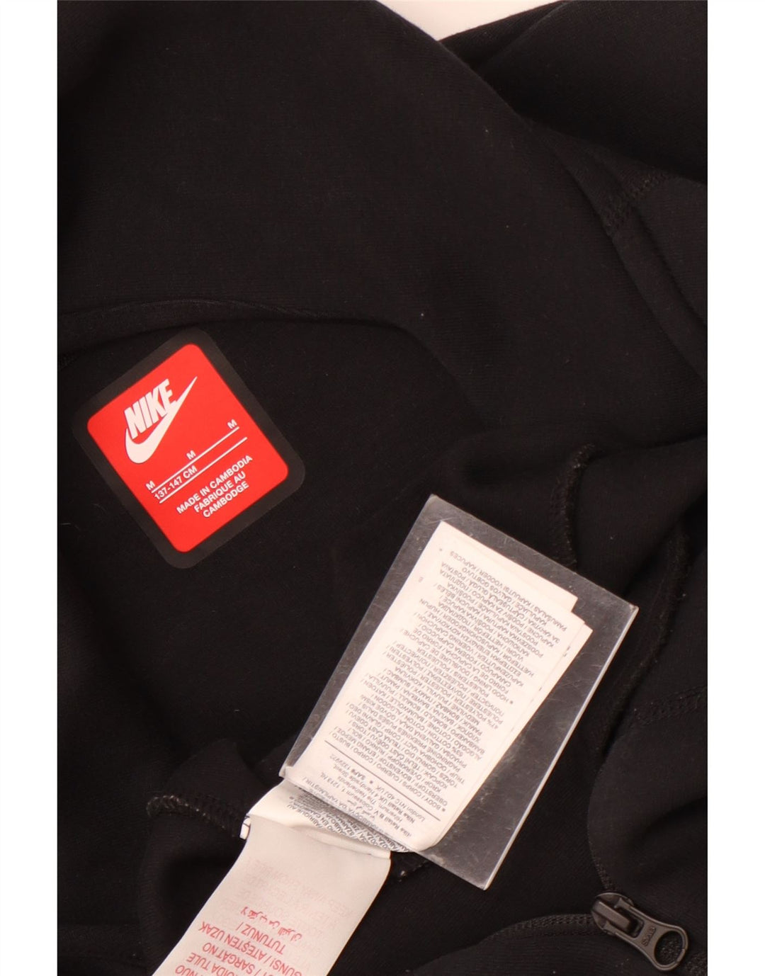 Свитер с капюшоном на молнии для мальчиков Nike, 10–11 лет, средний черный, хлопковый