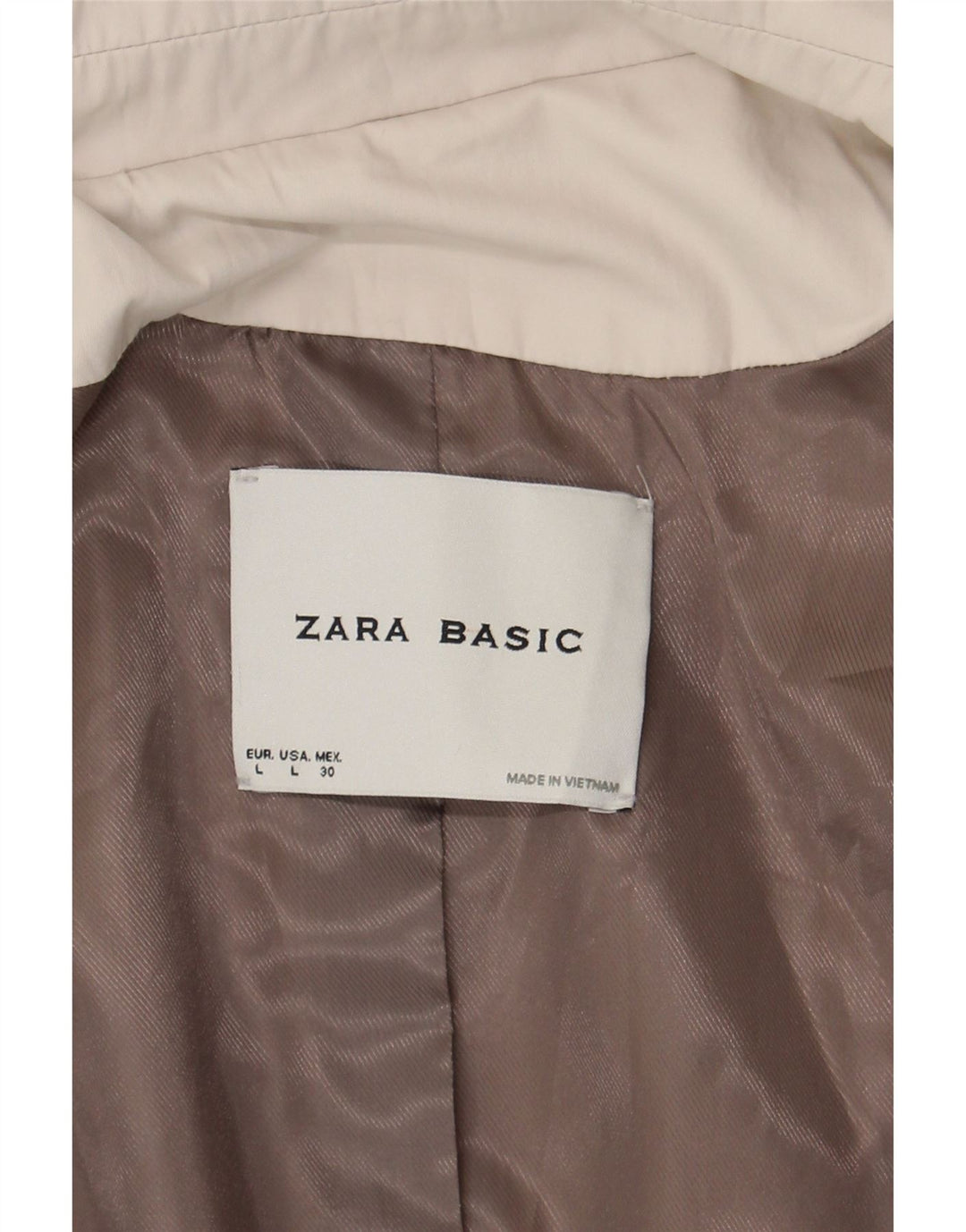 Женский открытый тренч Zara UK 16, большой Off White