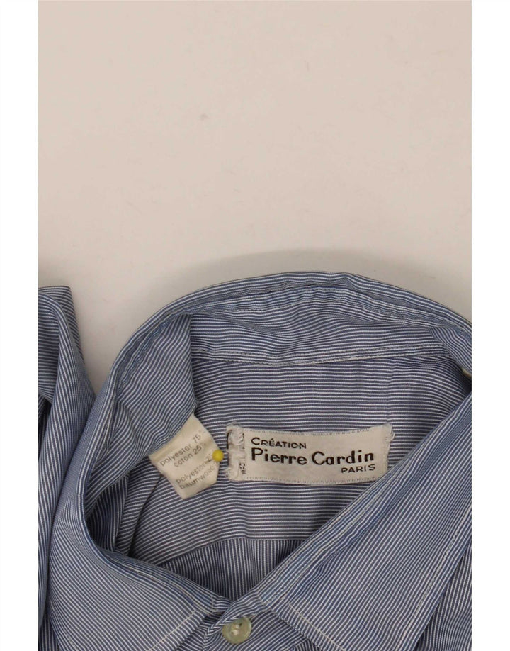 Мужская рубашка Pierre Cardin, средний синий в тонкую полоску, полиэстер