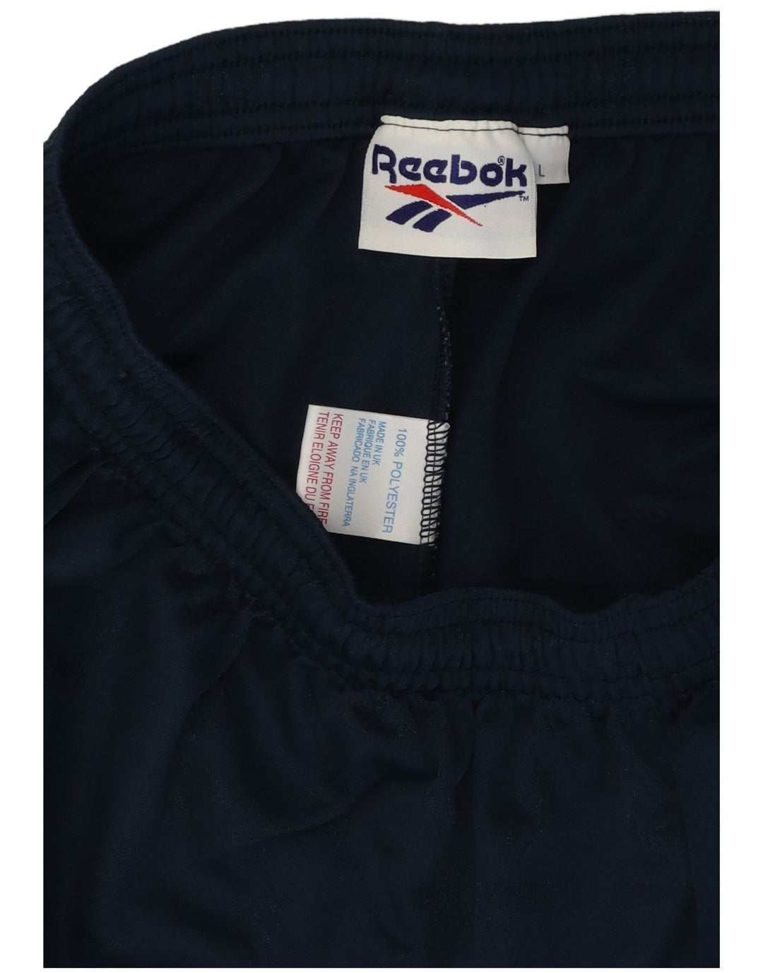 Reebok Мужские спортивные шорты с рисунком, большие темно-синие, полиэстер