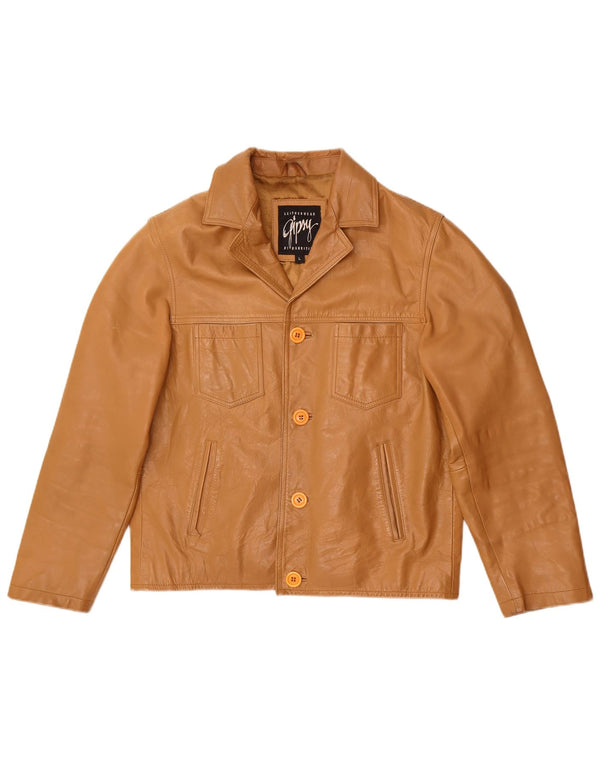 Мужская кожаная куртка Gipsy UK 40, большая коричневая кожа