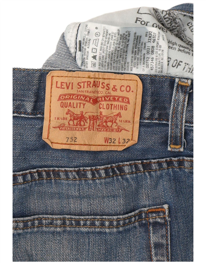 Мужские джинсовые шорты Levi's 752 W32, средний синий хлопок