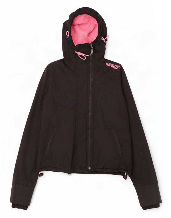 Женская ветровка с капюшоном Superdry The Windcheater UK 10, маленькая черная