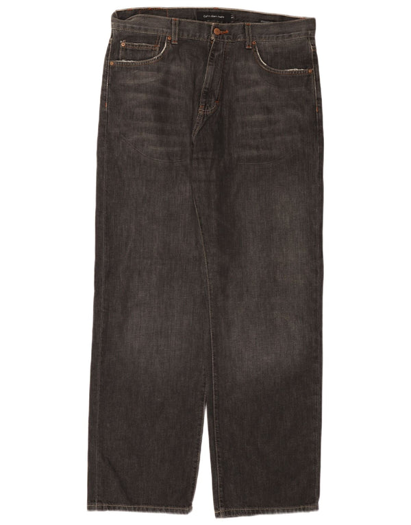 Мужские прямые джинсы Calvin Klein W34 L31, черный хлопок